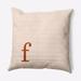 Simply Daisy 20 x 20 Modern Monogram Indoor/Outdoor Polyester Throw Pillow Sienna