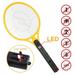 Electric Fly Swatter Fly Killer and Zapper Racket for Indoor and Outdoor Pest Control Rechargeable Bug Zapper Tennis Racket with Safe to Touch Mesh Net and Built-in Flashlight