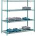 Nexel 5 Tier Wire Shelving Starter Unit 54 W x 21 D x 86 H Green Epoxy Finish