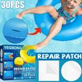 Niyofa 30Pcs Pool Repair Patches 2.4 x 2.4 inch Repair Stickers Waterproof Swimming Rings Patches Kit DIY Size Transparent Repair Patch Set for Inflatable Boats Air Bed Raft Kayak