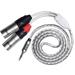 LyxPro 1/8 TRS to Dual XLR Male Mic Connector 6 Feet Y-Microphone Cable