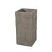 Noble House 11.5 x 11.5 x 24 Square Brown Concrete Plant Planter