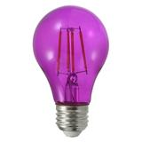 Sylvania 40305 Purple Filament A19 Ultra LED Light Bulb Colored Glass Lamps 4.5 Watts for Decorative and Accent Lighting