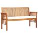 Suzicca 3-Seater Garden Bench with Cushion 59 Solid Acacia Wood