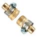 Comigeewa 3/4 Aluminium Garden Hose Repair Connector Male and Female Garden Hose Fittings Mender End Repair Kit Water Hose End Mender Fit for 3/4 Garden Water Hose Fitting 1 Set