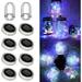8 Pack Solar Mason Jar Lid Lights - 30 LED Fairy Lights for Outdoor Hanging Patio Garden Table Decor (Jars Not Included)