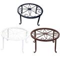 Dream Lifestyle Metal Potted Plant Stand Heavy Duty Rustproof Iron Flower Pot Holder Rack Steel Short Supports Trivet Floor Saucer Decorative Garden Containers Display Indoor Outdoor 1PC