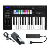 Novation Launchkey 25 MK3 25-Key MIDI Keyboard with Sustain Pedal and USB Hub