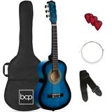 Best Choice Products 30in Kids Acoustic Guitar Beginner Starter Kit with Tuner Strap Case Strings - Blueburst