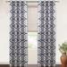 DriftAway Alexander Thermal Blackout Grommet Unlined Window Curtains Spiral Geo Trellis Pattern Set of 2 Panels Each Size 52 Inch by 108 Inch