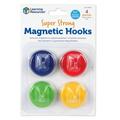 Learning Resources Super Strong Magnetic Hooks - 4 Pieces Sign Holders Classroom Hooks Teacher Supplies