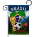 World Cup Brazil Soccer Garden Flag 13 X18.5 Double-Sided Yard Banner