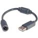 Replacement Dongle USB Breakaway Cable for Microsoft Xbox 360 Wired Controllers - Black