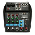 ammoon TU04 BT Sound Mixing Console Record 5V 2A Phantom Power Monitor AUX Paths Plus Effects 4 Channels Audio Mixer with USB