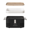 Everdure Cube Charcoal Grill with Integrated Storage Container and Bamboo Serving Board