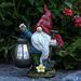 Garden Statue Gnome Deco Garden Statues Sculptures Outdoor Decorations for Patio with Solar Powered Led Light