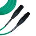 Green Male To Female XLR Microphone Cable - 20 Ft Long