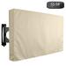 Outdoor TV Cover 55 to 58 Inches Universal Weatherproof Protector - Beige