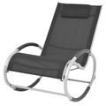 Suzicca Outdoor Rocking Chair Black Textilene