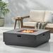 Reign Metal Outdoor 50 000 BTU Square Fire Pit (No Tank Holder) Dark Gray