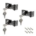 2.5-inch Keyed Hasp Locks Zinc Alloy Twist Knob Keyed Locking Hasp w Screws for Door Keyed Alike Black 3Pcs