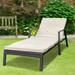 Canddidliike Outdoor Lounge Chair with Cushions Patio Rattan Wicker Chaise - Brown