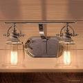 Urban Ambiance Luxury Industrial Bathroom Vanity Light Medium Size: 9.5 H x 16 W with Vintage Style Elements Polished Chrome Finish UQL2880 from the Salford Collection