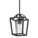 1 Light Mini Pendant in Modern Style 10.25 inches High By 7 inches Wide-Matte Black Finish-Matte Black Secondary Finish Bailey Street Home