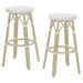 Furniture of America Tropaz Set of 2 30-in Outdoor Metal Bar Stool White