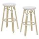 Furniture of America Tropaz Set of 2 30-in Outdoor Metal Bar Stool White