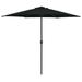 Anself Garden Umbrella with Aluminum Pole Folding Parasol Black for Patio Backyard Terrace Poolside Lawn Supermarket Outdoor Furniture 106.3in x 96.9in (Diameter x H)