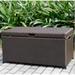 Outdoor Espresso Wicker Patio Furniture Storage Deck Box