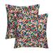 RSH DÃ©cor Indoor Outdoor Set of 2 Pillows 17 x 17 Cranston Multi Color Floral