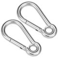 Uxcell 2.34 /59.5mm 304 Stainless Steel Spring Snap Hook Clip 2 Pack