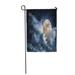 SIDONKU Blue Starry of Interesting Full Moon in Cloudy Night Stars Garden Flag Decorative Flag House Banner 28x40 inch