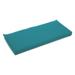 Blazing Needles 42 x 19 in. Solid Outdoor Spun Polyester Loveseat Cushion Aqua Blue