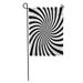 LADDKE Pattern Swirl Vortex Rotating Spiral Dizzy Vertigo Hypnotic White Twirl Garden Flag Decorative Flag House Banner 28x40 inch