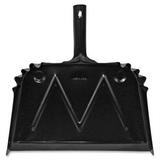 Genuine Joe Heavy-duty Metal Dustpan 16 Wide - Metal - Black - 1 Each