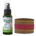 Kinven Bracelets and Spray Pack for Mosquito - 1oz Bottle + 4 Brown & 2 Red Bracelets Great Looking and Natural Insect Wristband & Spray Waterproof Indoor Outdoor Protection for Adults & Kids