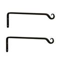 ACHLA Designs TSH-10-2 15 in. Straight Upcurled Bracket Black - Pack of 2