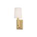 One Light Wall Sconce 4 inches Wide By 11.5 inches High-Aged Brass Finish Bailey Street Home 116-Bel-634441