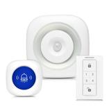 Wireless Smart Home Security Alarm System 3 in 1 Night Light Doorbell Infrared PIR Motion Sensor Detector Alert with 52 Chimes Call Button and Keypad