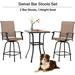 Aura 3 Piece Porch Patio Swivel Furniture Set â€“ 2 Metal Frame Chair And Squire Glass Table