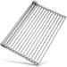 Kitchen Roll up Sink Dish Drying Rack Dish Drainer Stainless Steel Foldable Sink Rack Mat (17.8 x11.8 ) ALPACASSO