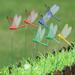 Visland 10PCS Dragonfly Stakes Garden Ornaments Stakes Waterproof Butterfly Garden Decorations Dragonflies Stakes for Indoor Outdoor Yard Patio Plant Pot Christmas Decoration