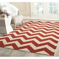 Safavieh Courtyard Bailey Chevron Indoor/Outdoor Area Rug 6 7 x 9 6 Red