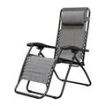 Caravan Sports Zero Gravity Outdoor Folding Camping Patio Lounge Chair Gray