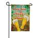 America Forever Every Hour is Happy Hour Summer Garden Flag 12.5 x 18 inches Beer Glass Drink Beverage Double Sided Seasonal Yard Outdoor Decorative Summertime Garden Flag