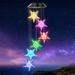 MKING Star Shape Solar Wind Chimes Colors Changing Lights Outside Birthday Gifts for Mom Grandma Women Mothers Christmas Decorations Windchimes Outdoor Garden Yard Decor