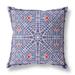 HomeRoots 415053 16 in. Geostar Indoor & Outdoor Throw Pillow Blue & Red